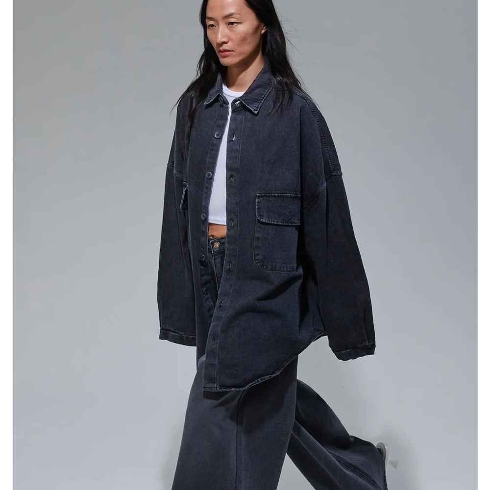 frankie shop dallas denim shirt dress. size xs/s